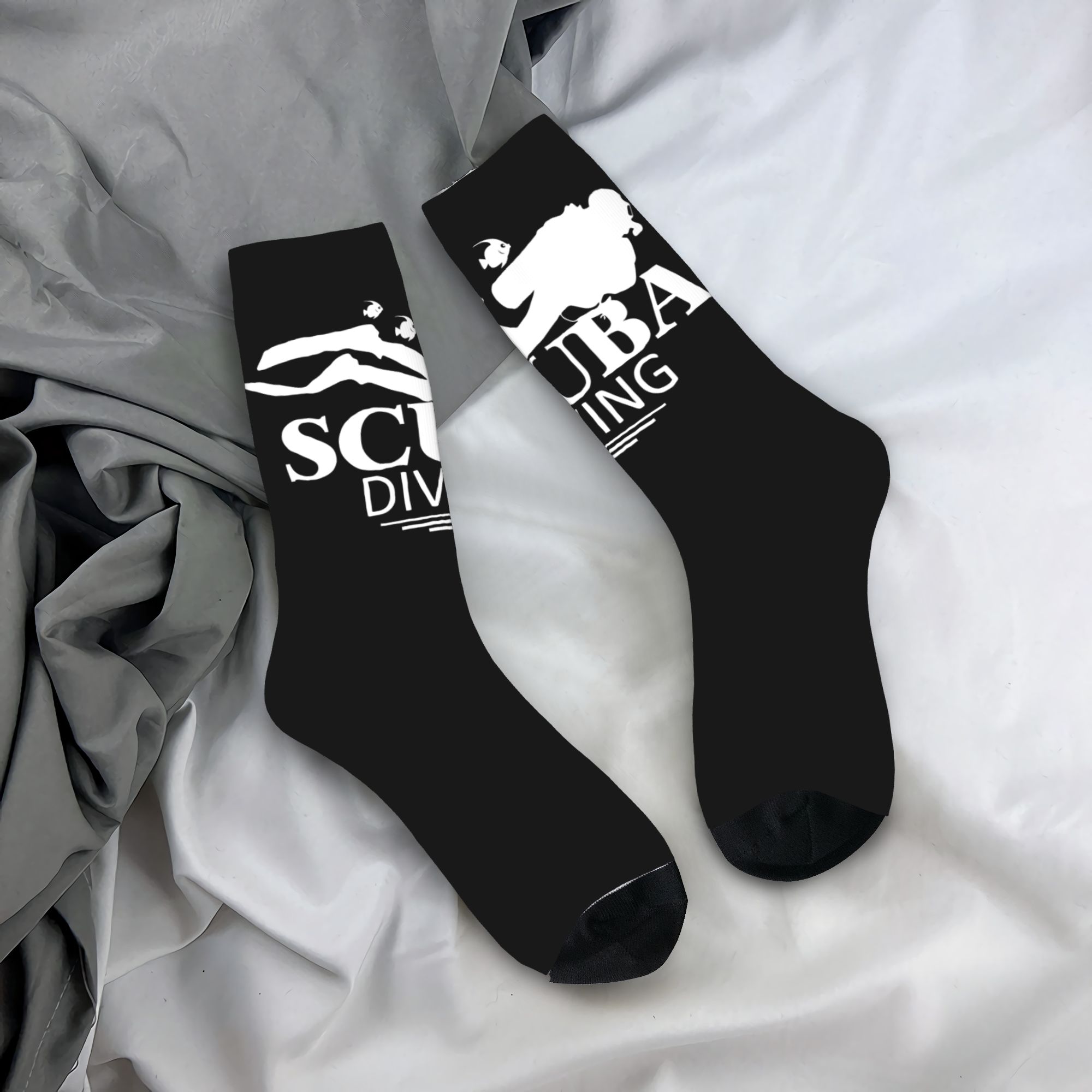 Dress Sock Men - Забавные носки для дайвинга с 3D-принтом